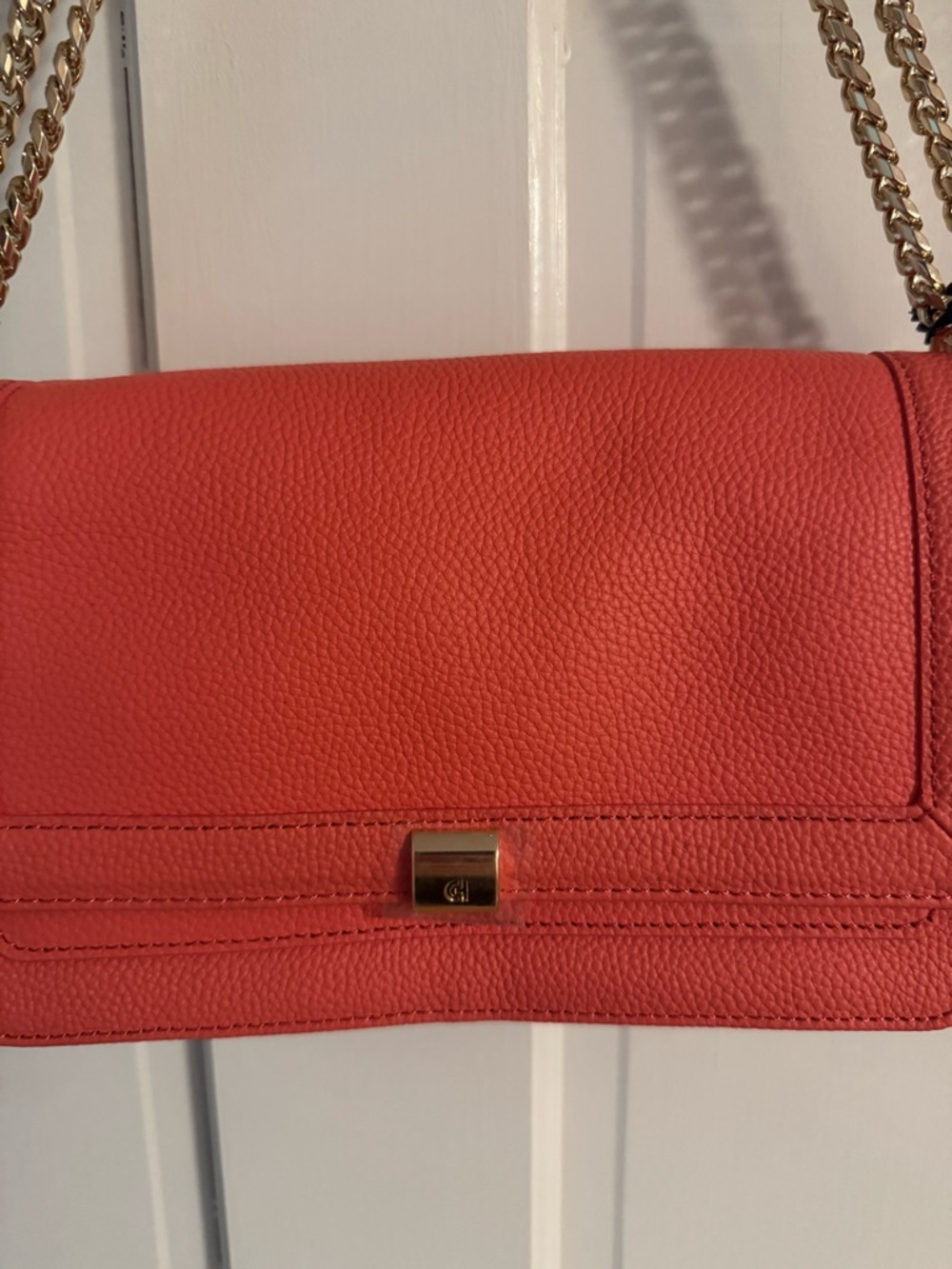 Woman’s Coral Coles Haan Pocketbook- Daniella Chain Shoulder Bag NWT